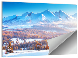 Snowy Mountain Peaks Wall Art