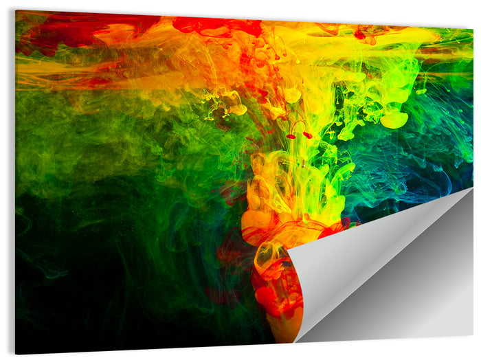Dynamic Ink Plumes Abstract Wall Art as a poster print