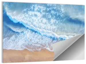 Aerial Beach Waves Wall Art
