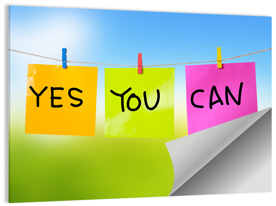 Yes You Can Post-it Notes Wall Art