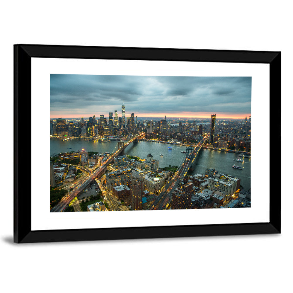 New York Twilight Cityscape Wall Art
