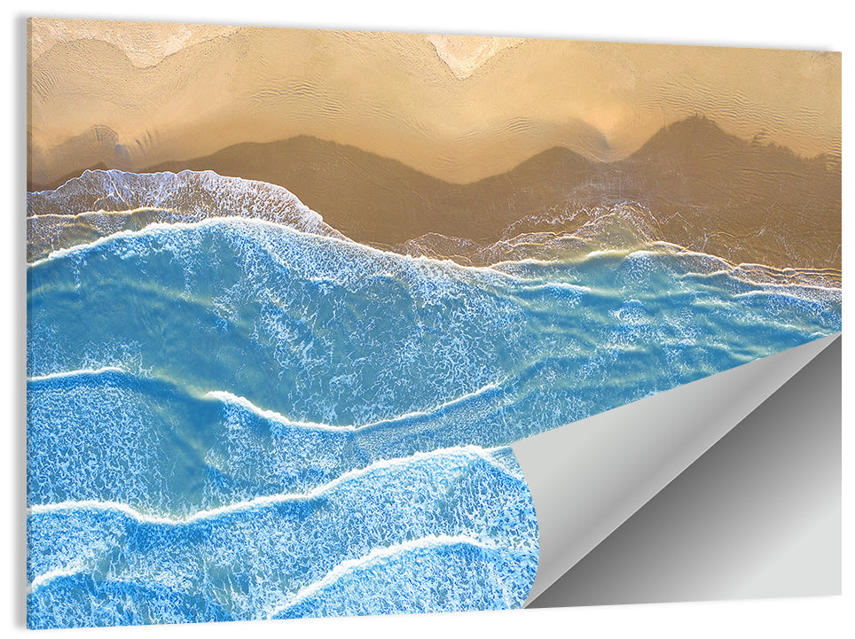 Aerial Azure Beach Wall Art