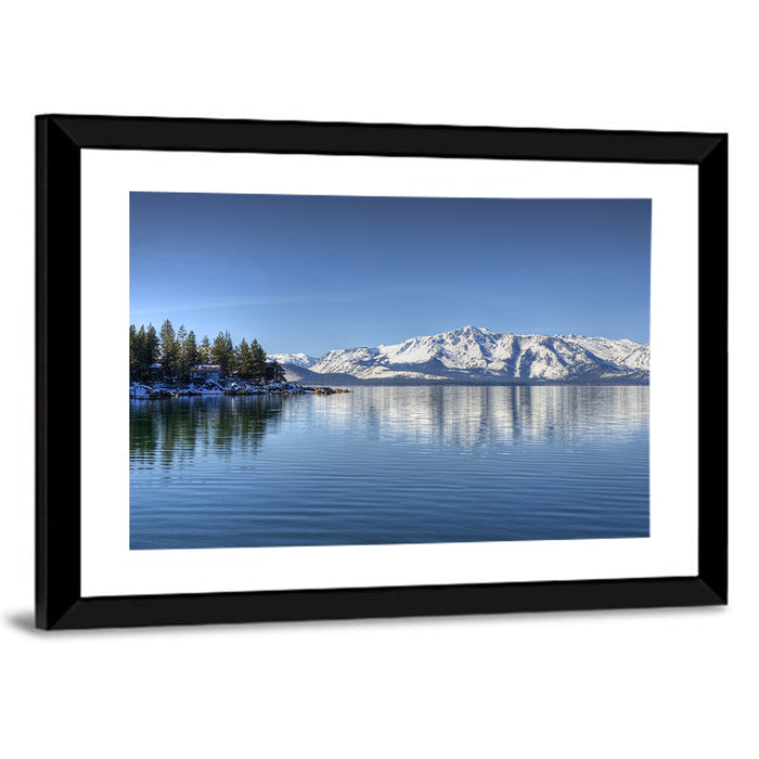 Elk Point Lake Tahoe Reflection Wall Art as a framed print