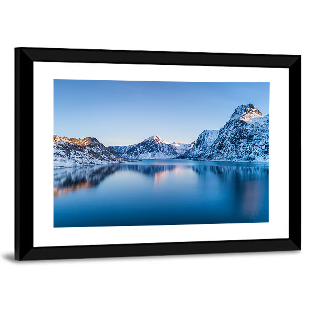 Snowy Lofoten Reflection Wall Art