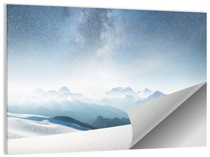 Winter Mountains & Milky Way Wall Art