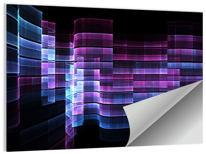 Business Hub Curved Panels Wall Art as a poster print