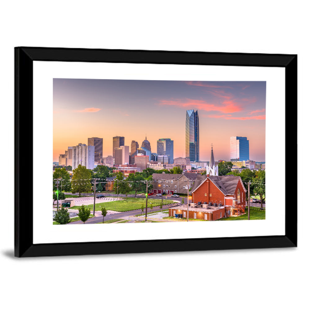 Oklahoma City Golden Hour Skyline Wall Art