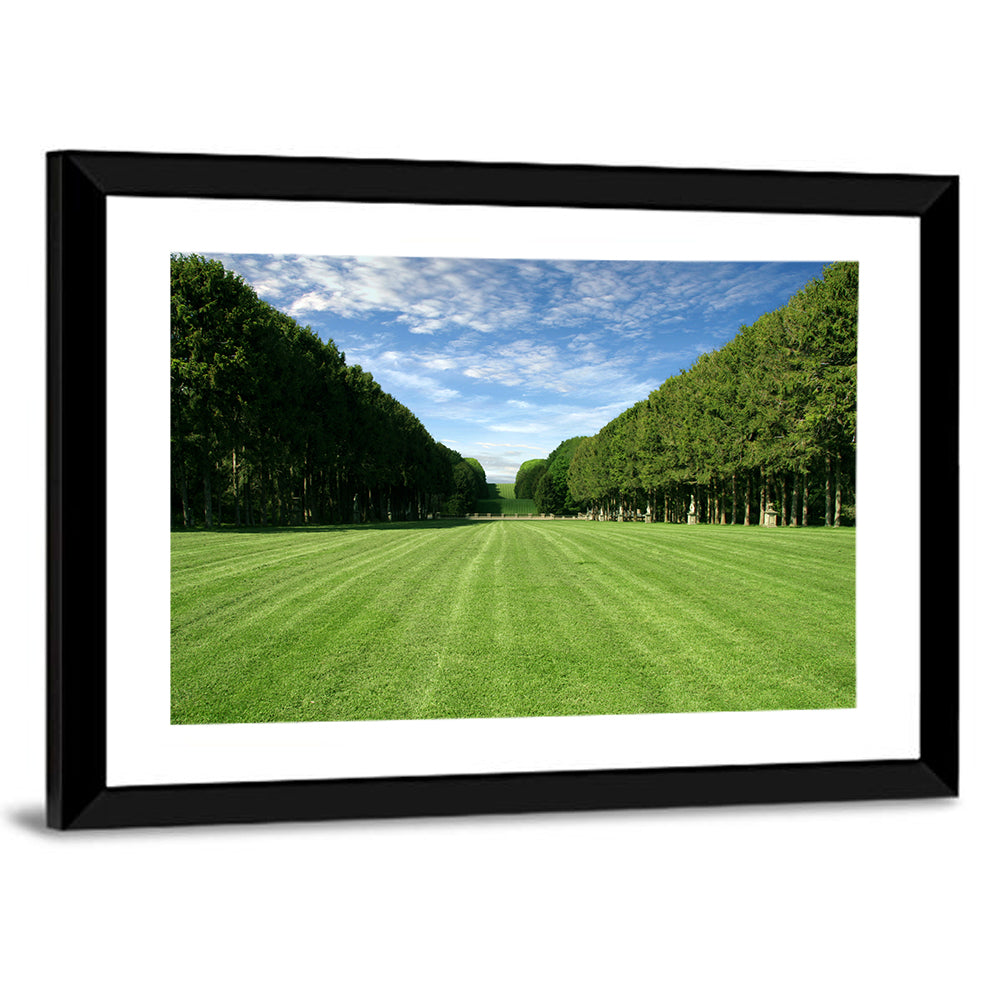 Tree-lined Manicured Lawn Wall Art