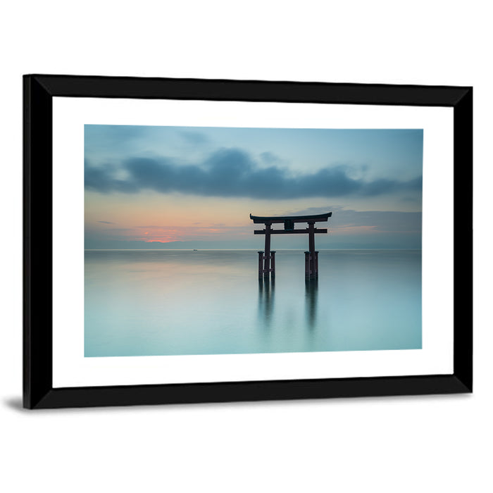 Itsukushima Torii at Dusk Wall Art as a framed print