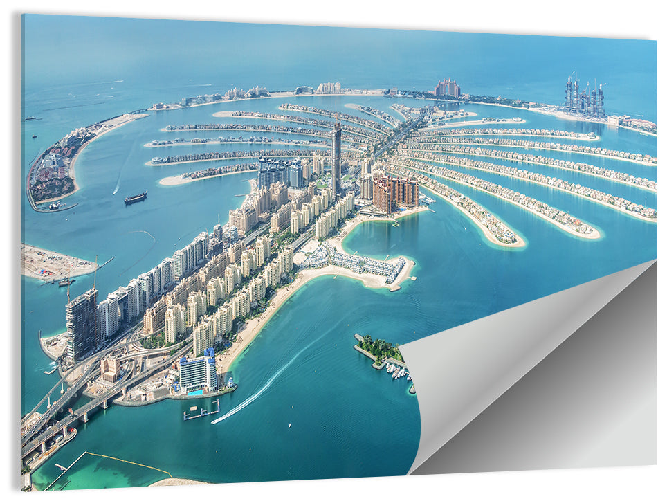Palm Jumeirah Aerial View Wall Art