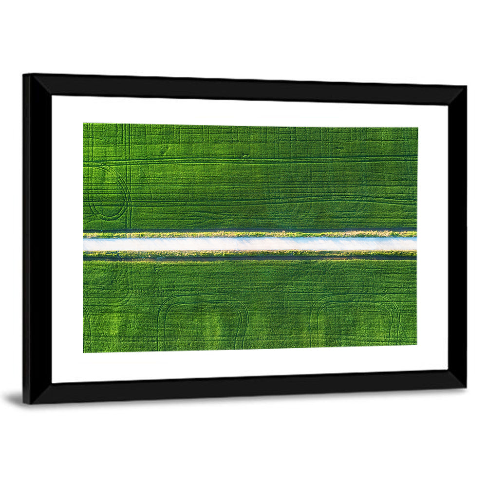 Aerial Irrigation Canal View Wall Art