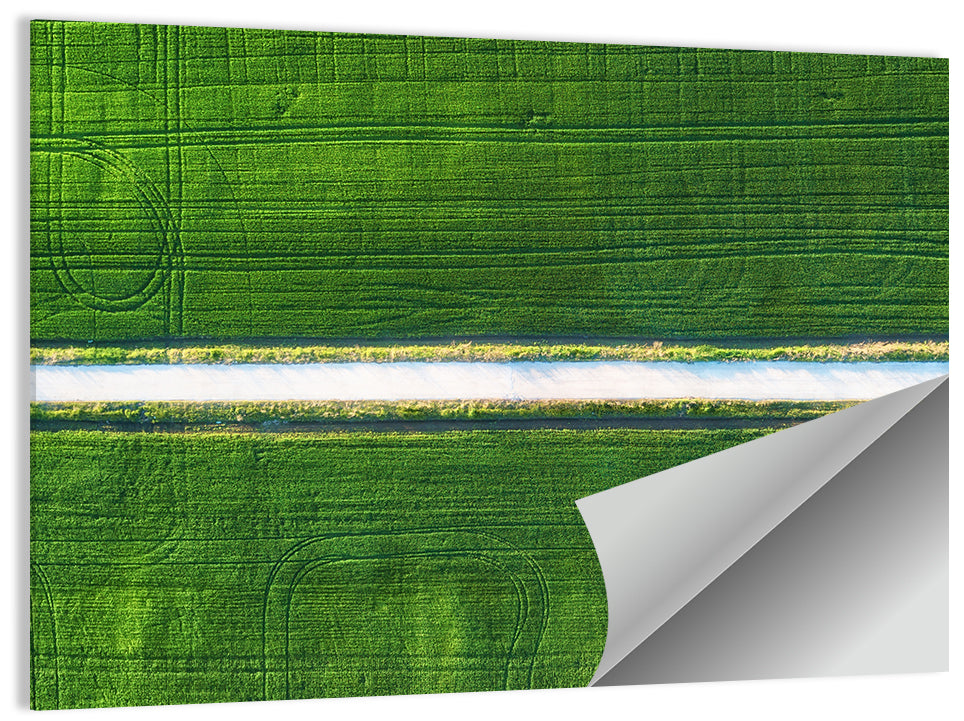 Aerial Irrigation Canal View Wall Art