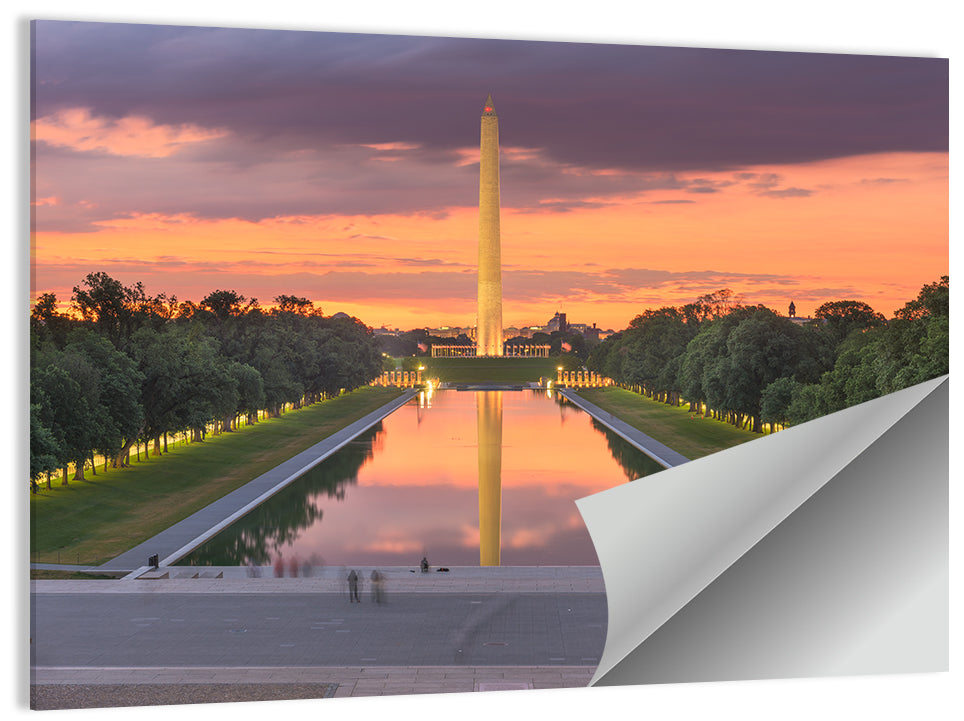 Washington Monument at Dusk Wall Art