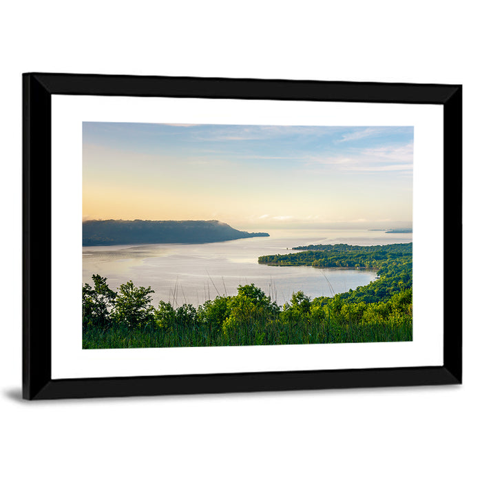Mississippi River and Lake Pepin Wall Art as a framed print