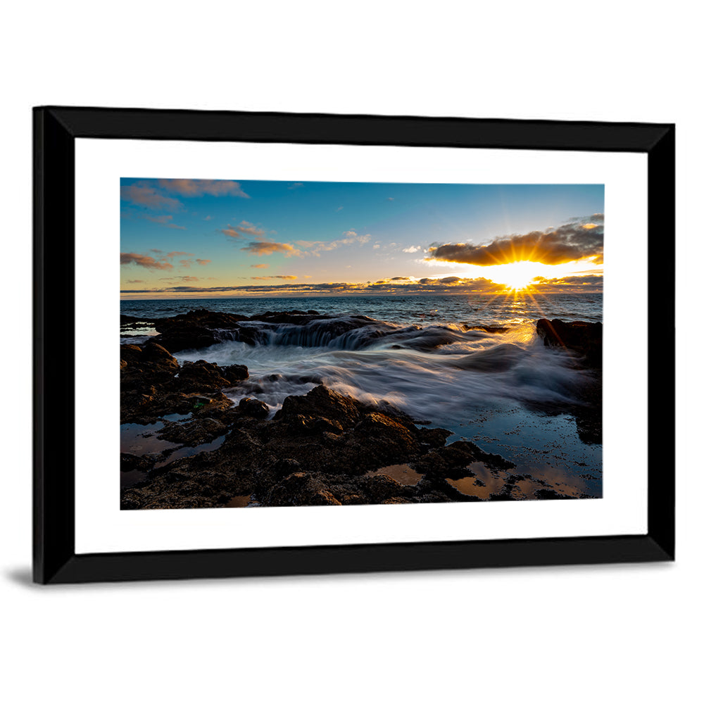 Thor's Well Sunset, Oregon Coast Wall Art