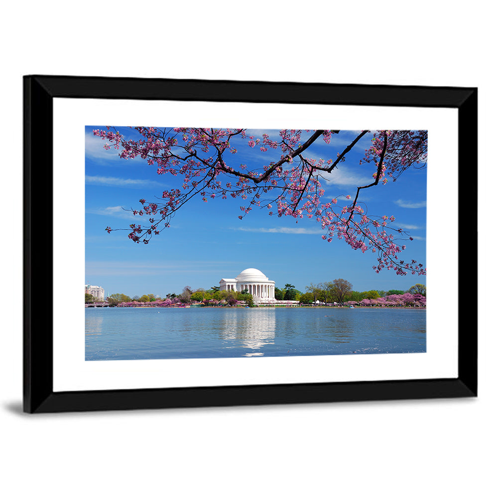 Thomas Jefferson Memorial with Cherry Blossoms Wall Art