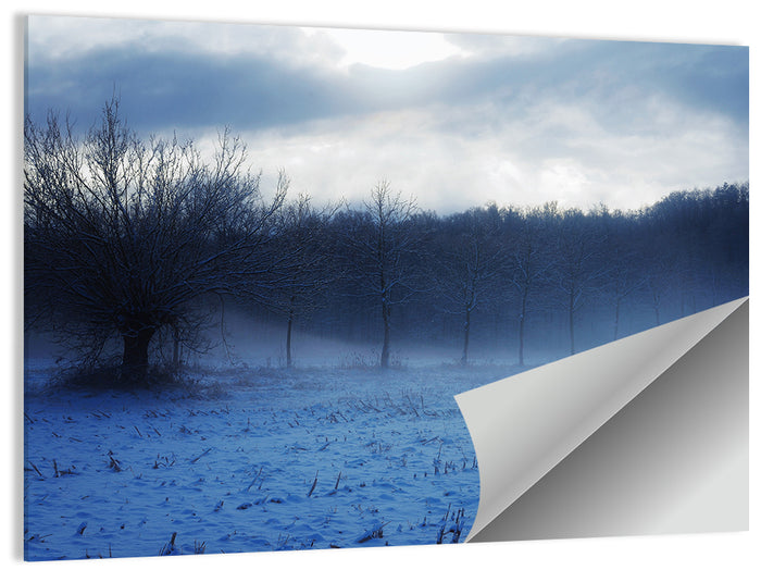 Snowy Italian Countryside Wall Art as a poster print