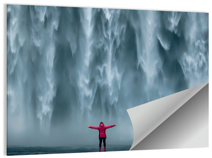 Majestic Skogafoss Waterfall Wall Art