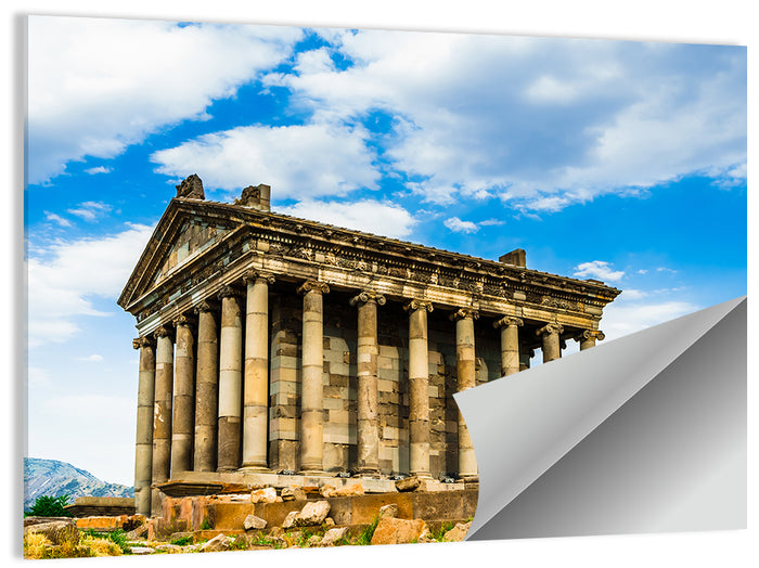 Temple of Garni Vintage Landscape Wall Art as a poster print