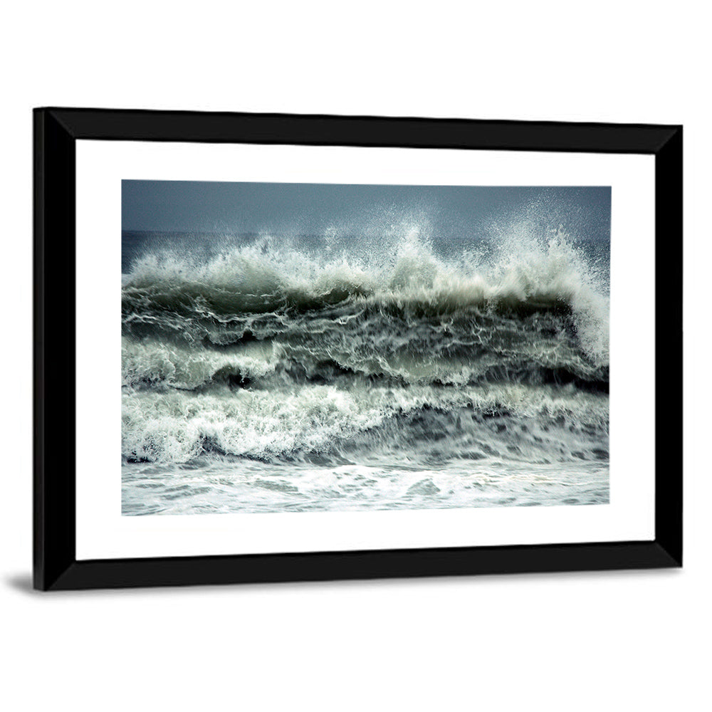Stormy Coastline Wave Wall Art