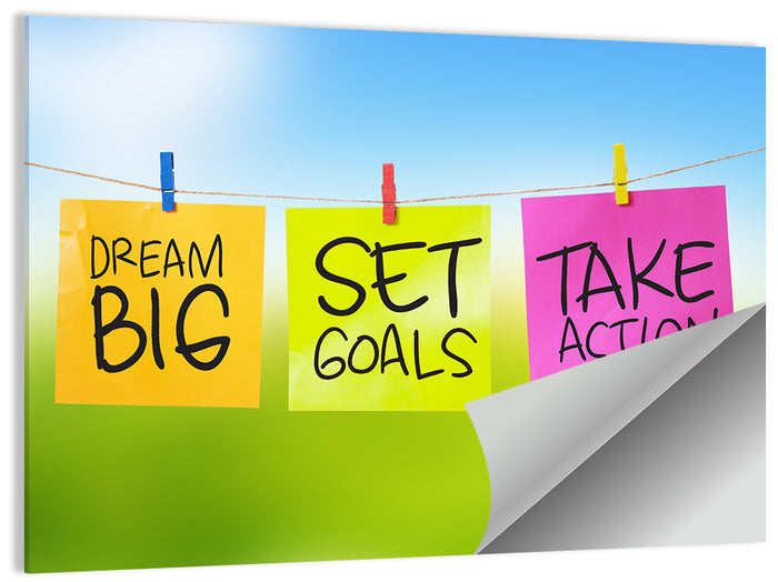 Dream Big Sticky Note Trio Wall Art as a poster print