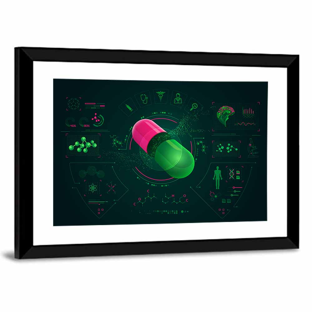 Pharmaceutical Analysis Interface Wall Art