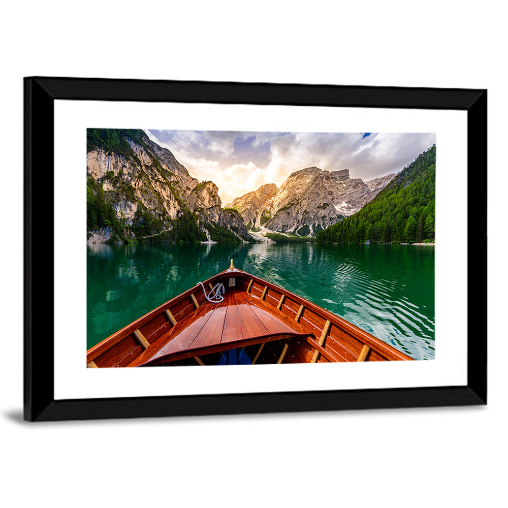 Boat Bow at Lago Di Braies Wall Art
