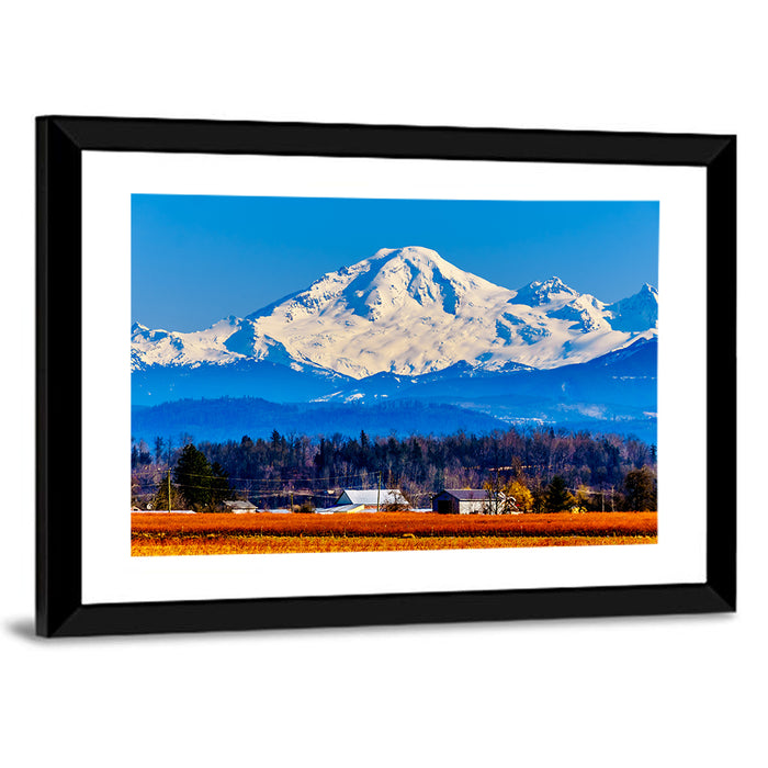 Mount Baker Fields Wall Art as a framed print