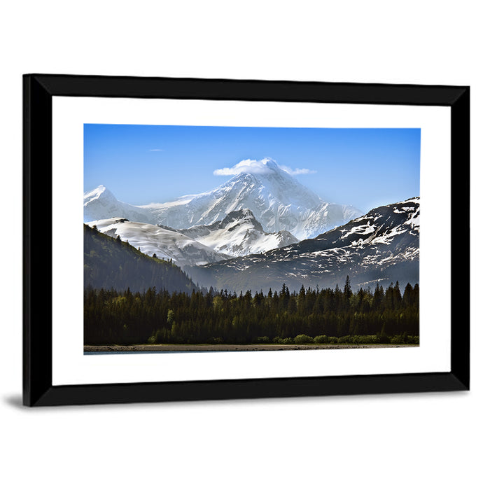 Glacier Bay Snow-capped Peak Wall Art as a framed print