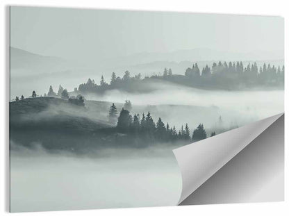 Foggy Carpathian Landscape Wall Art