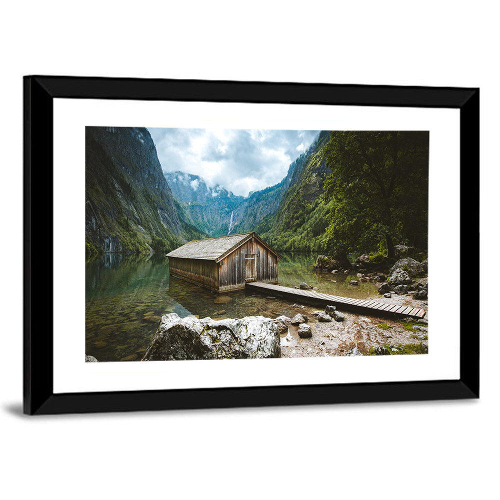 Cabin on Lake Obersee Wall Art