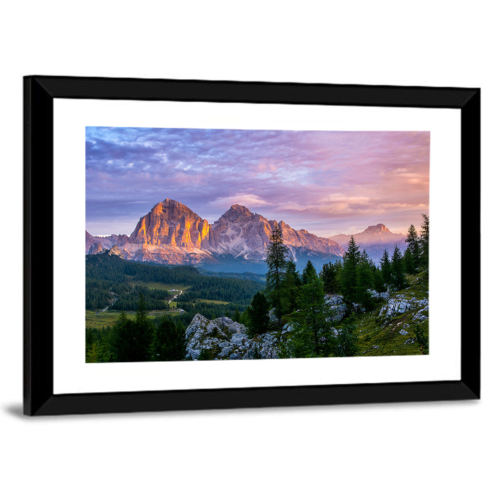 Cortina Dolomites Golden Hour Wall Art