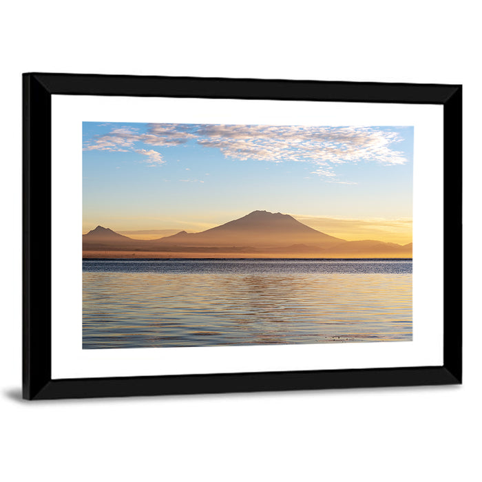 Mount Agung Sunrise Wall Art as a framed print