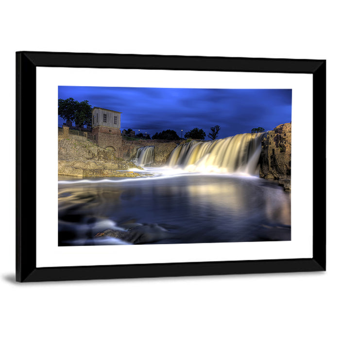 Queen Bee Mill Waterfall Wall Art as a framed print
