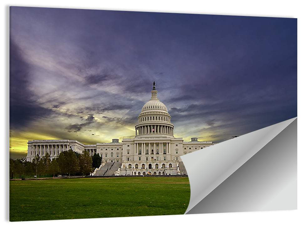 United States Capitol at Dusk Wall Art