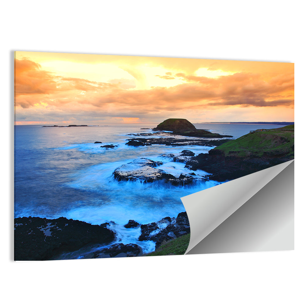 Phillip Island Cliffs at Sunset Wall Art
