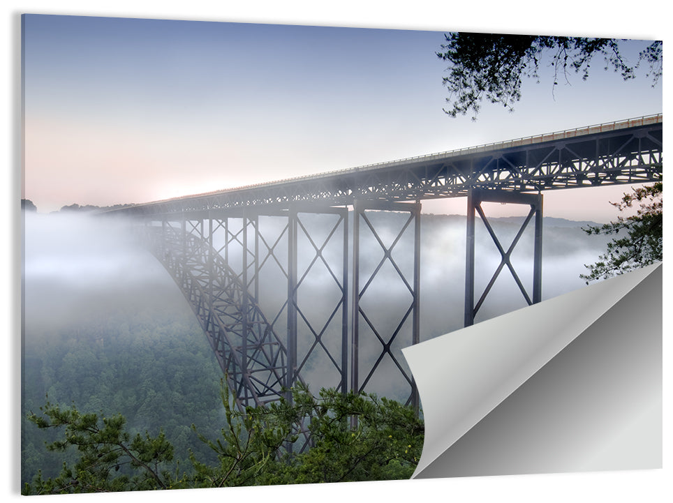 New River Gorge Bridge at Dawn Wall Art