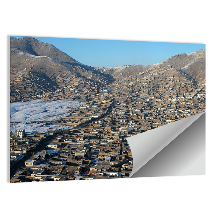 Kabul Winter Cityscape Wall Art as a poster print