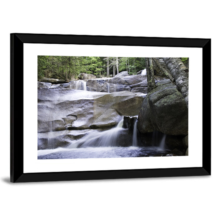 Diana's Baths Waterfall Wall Art as a framed print