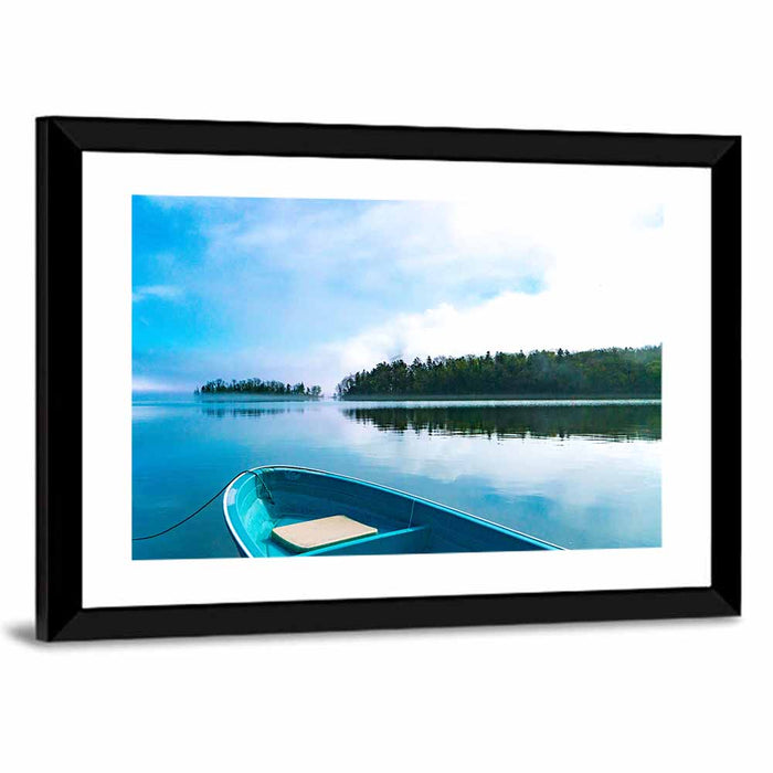 Misty Morning on Lake Akan Wall Art as a framed print