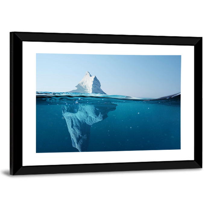 Split-level Iceberg Wall Art as a framed print