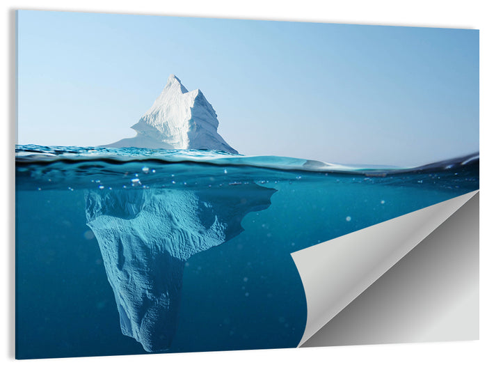 Split-level Iceberg Wall Art as a poster print