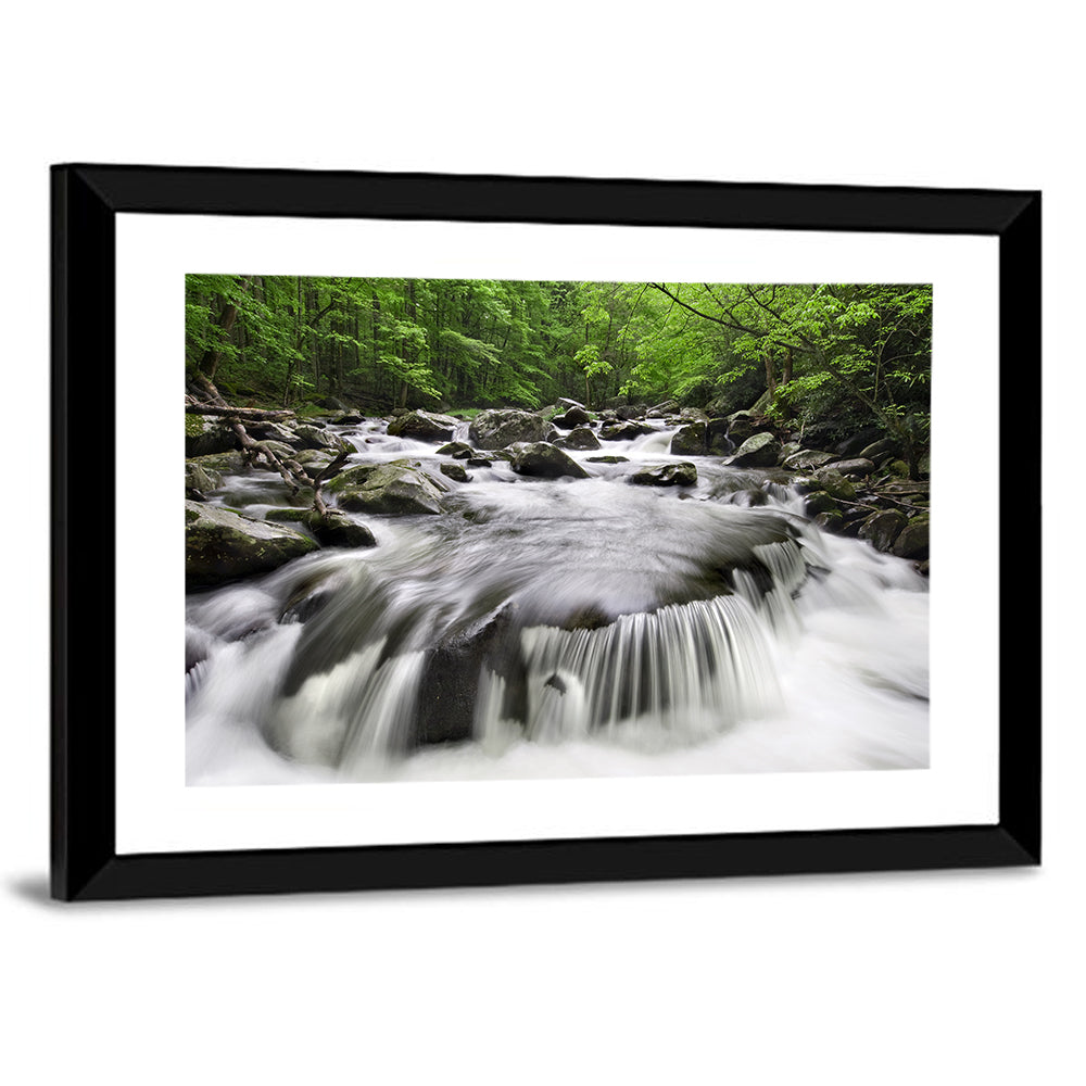 Smoky Mountains Cascading Stream Wall Art