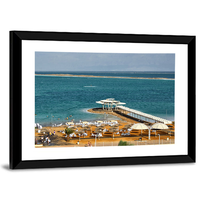 Dead Sea Boardwalk Wall Art as a framed print