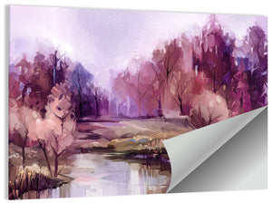 Watercolor Autumn Forest Wall Art