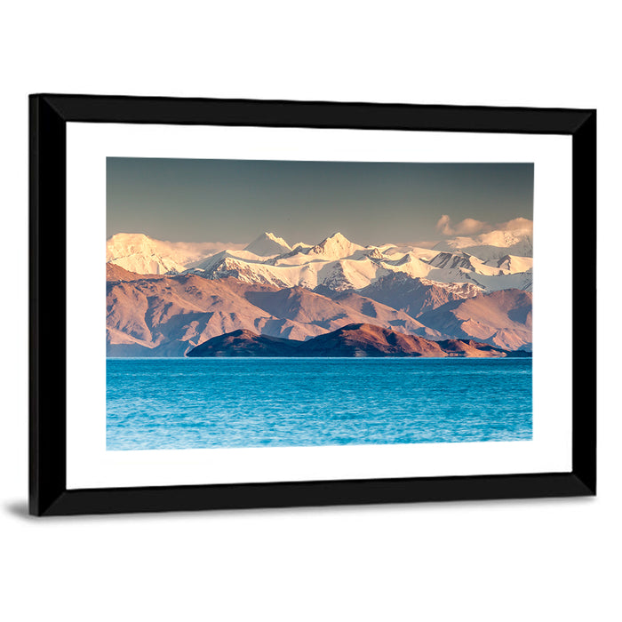 Karakul Lake at Golden Hour Wall Art as a framed print