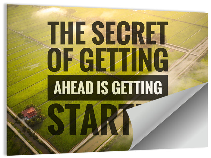 Getting Started Sunlit Farmland Wall Art as a poster print