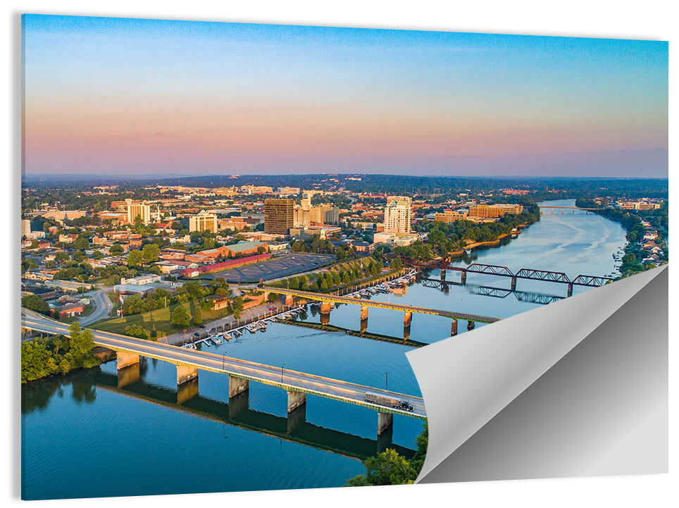 Augusta Savannah River Skyline Wall Art