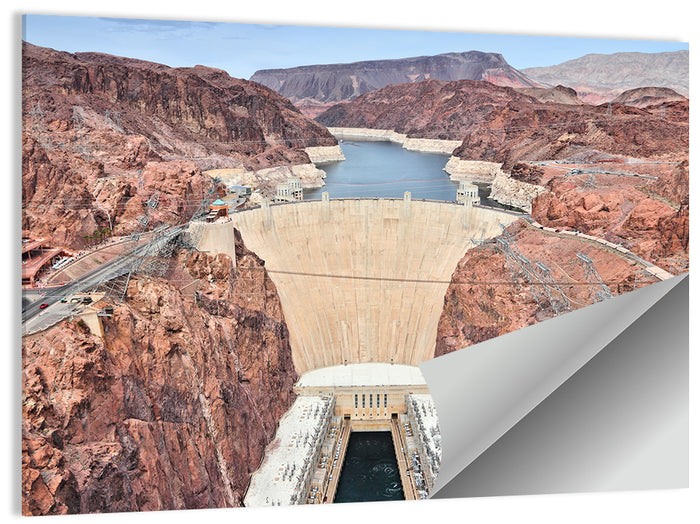 Hoover Dam High-angle View Wall Art as a poster print