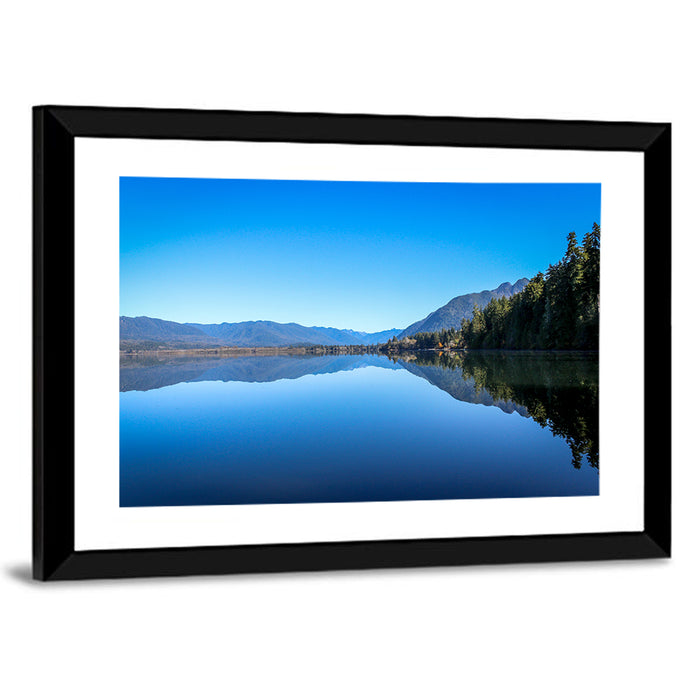Lake Quinault Reflection Wall Art as a framed print